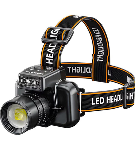 Rechargeable Portable LED Lights Head Lights for Forehead Camping Head Torch Large-Capacity Battery Outdoor Hiking Lamps